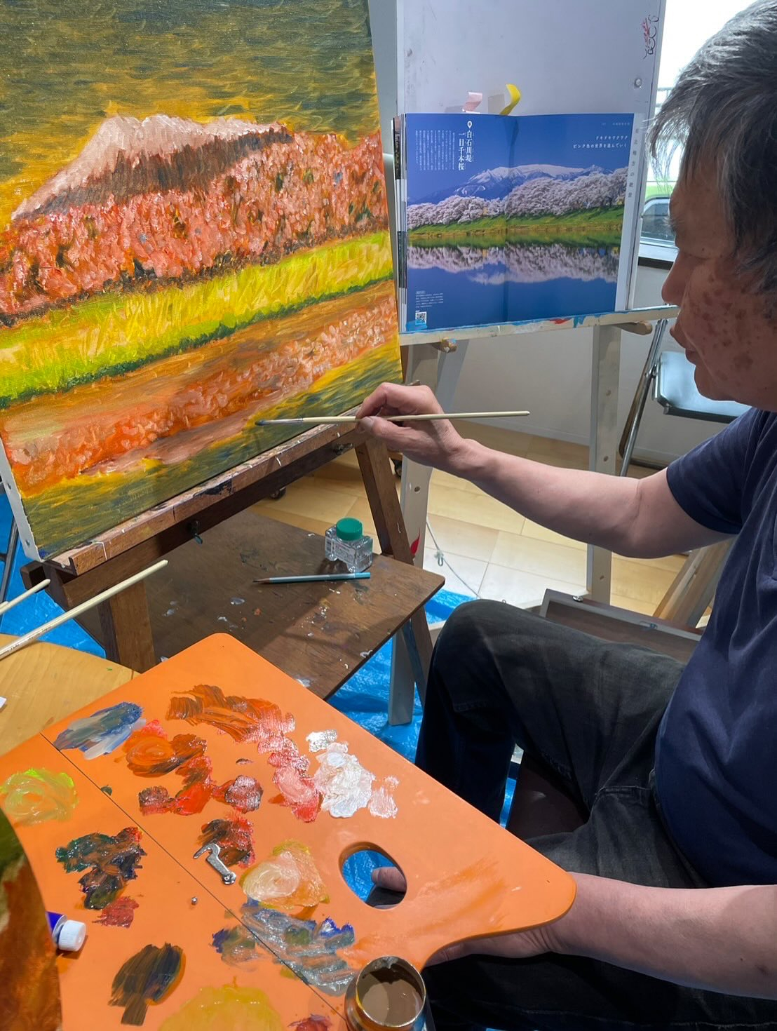 昨日から油絵デビューした方✨