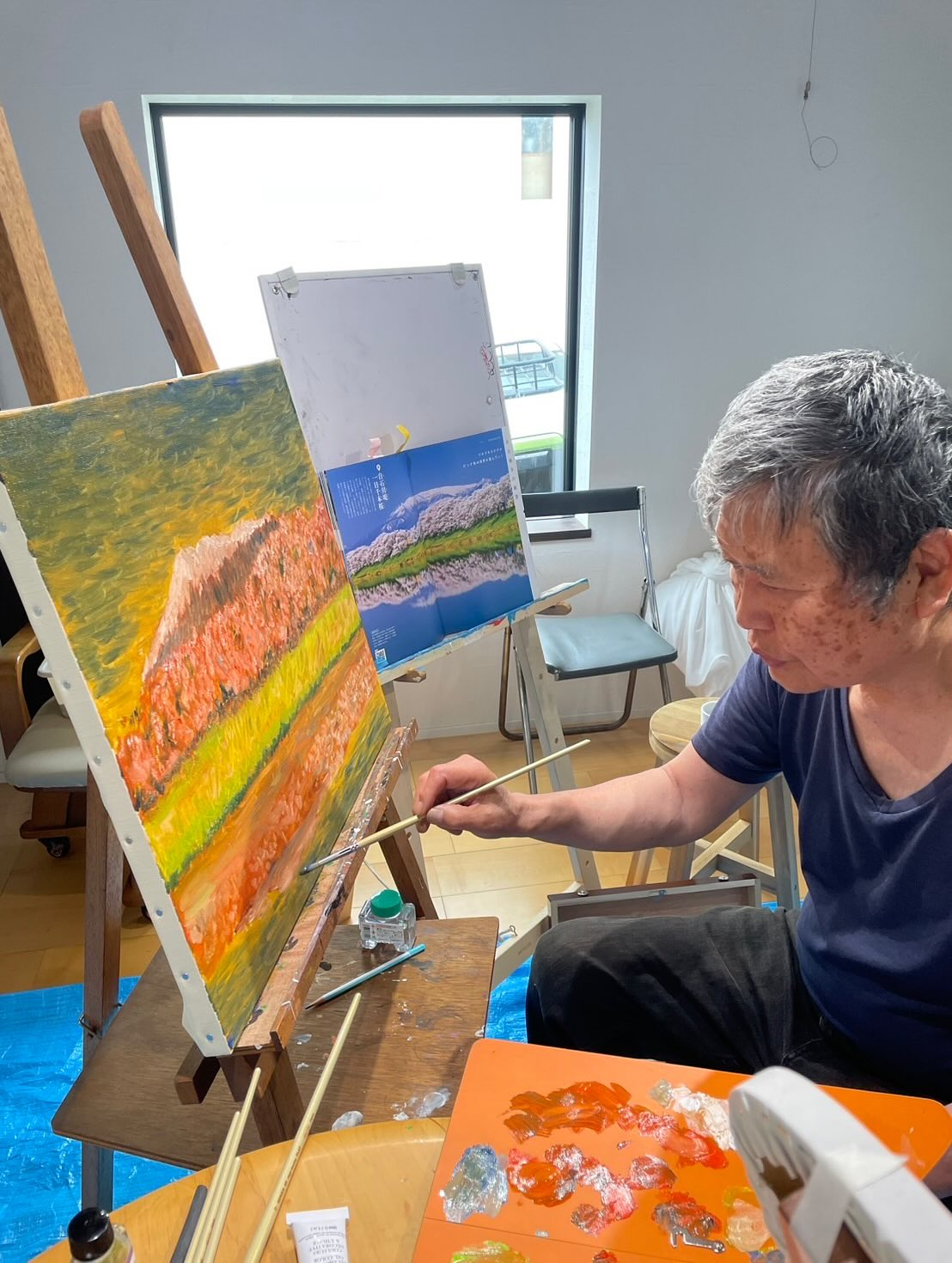 昨日から油絵デビューした方✨