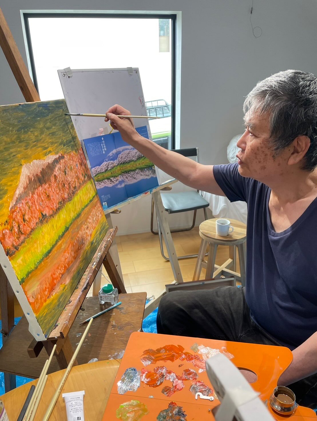 昨日から油絵デビューした方✨